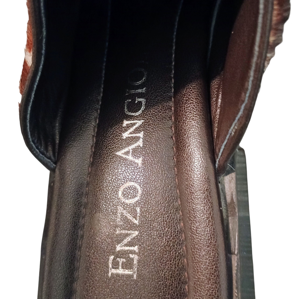 Enzo Angiolini Brown and White Mules - Picture 3 of 8